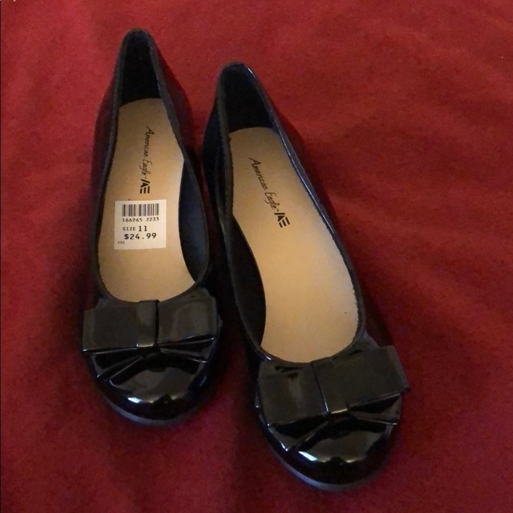 Youth Girls Size 11 AE Black Dress Shoes - Picture 2 of 7